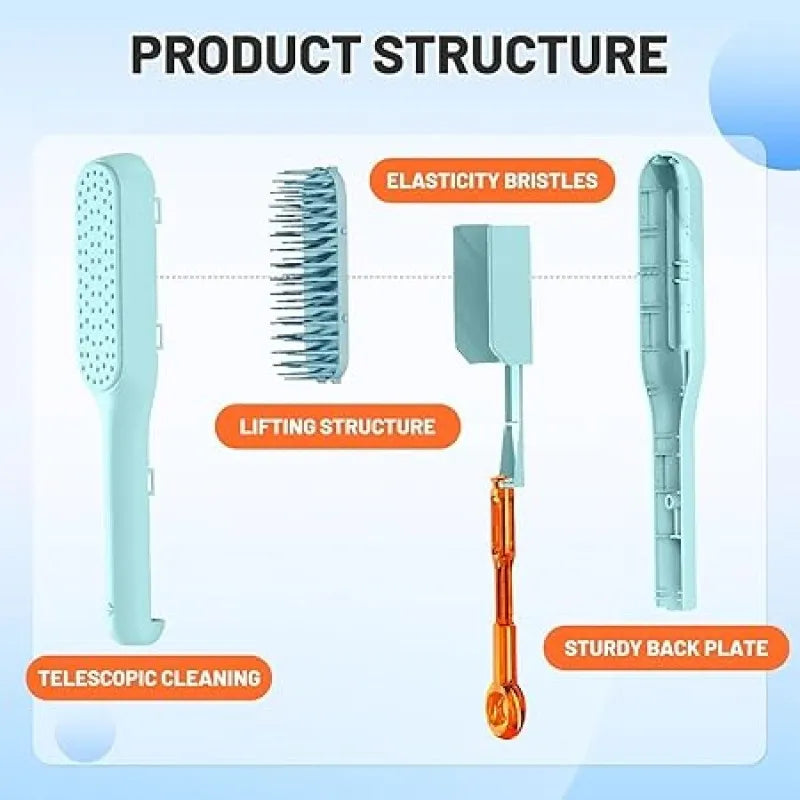 4 In 1 Self Cleaning Hair Brush