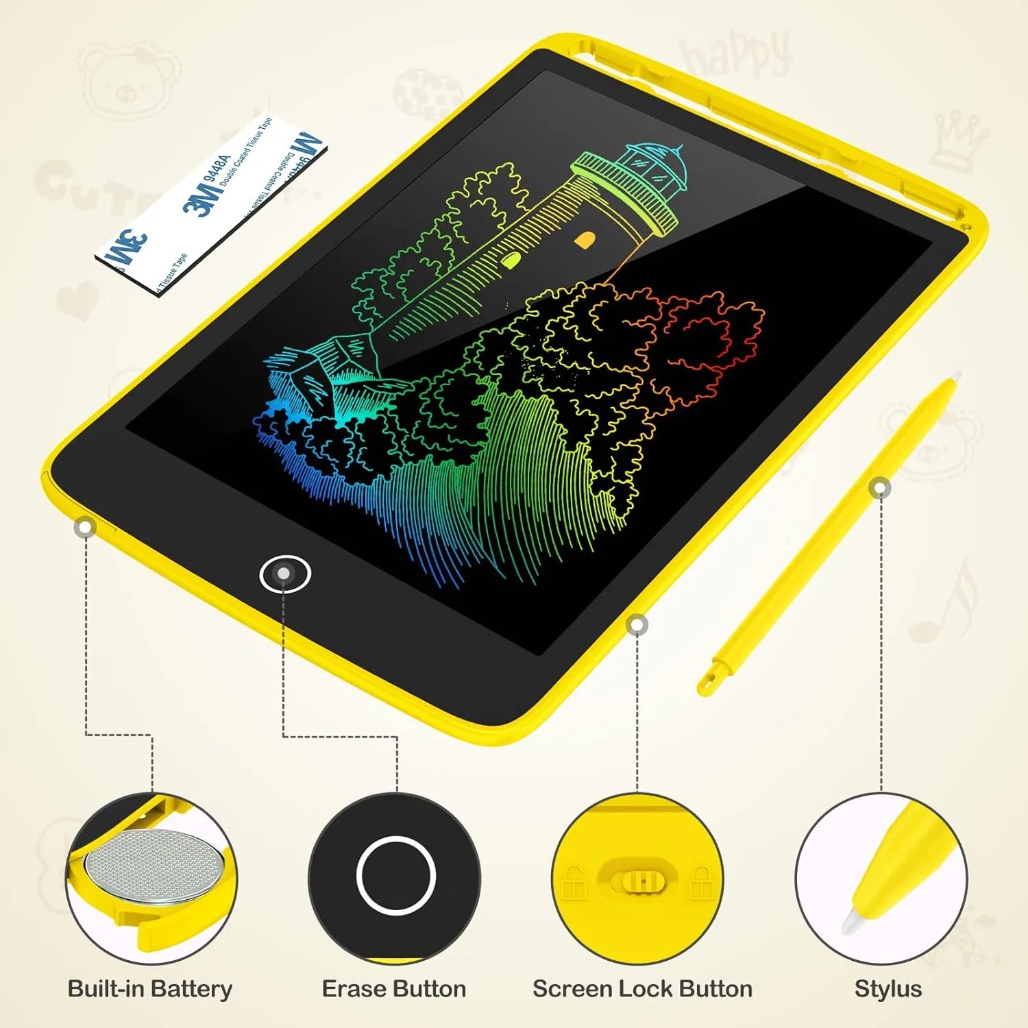 Colorful LCD Writing Tablet for Kids