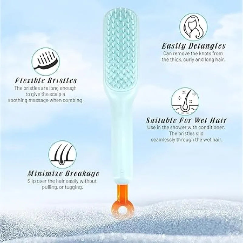 4 In 1 Self Cleaning Hair Brush