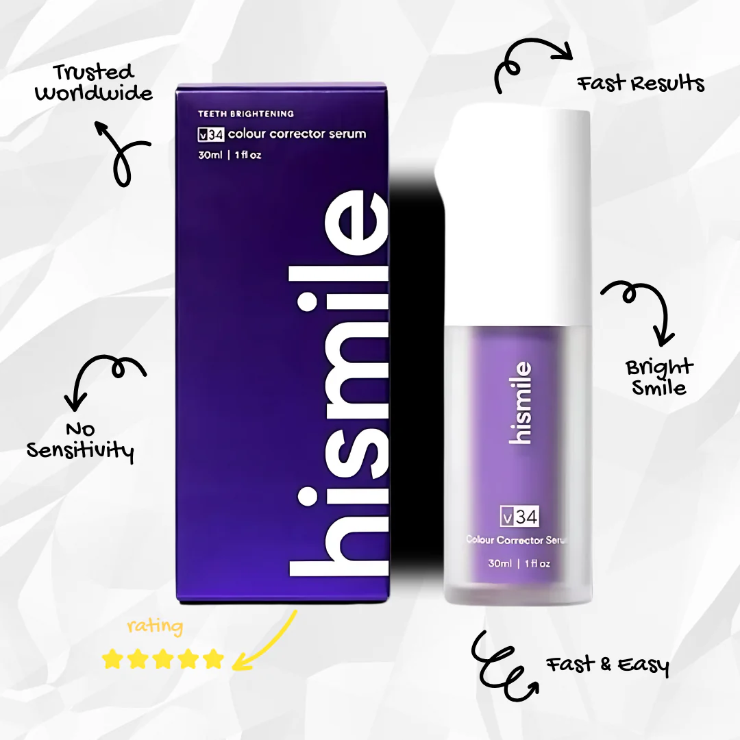 HiSmile V34 Colour Corrector – Purple Teeth Whitening Serum